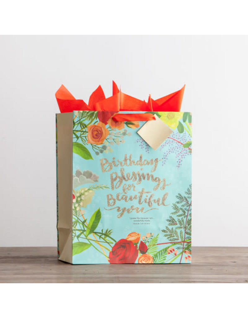 Birthday Blessings - Large Gift Bag with Tissue - Lemon And Lavender Toronto