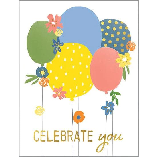 Birthday card - Balloons and Flowers - Lemon And Lavender Toronto