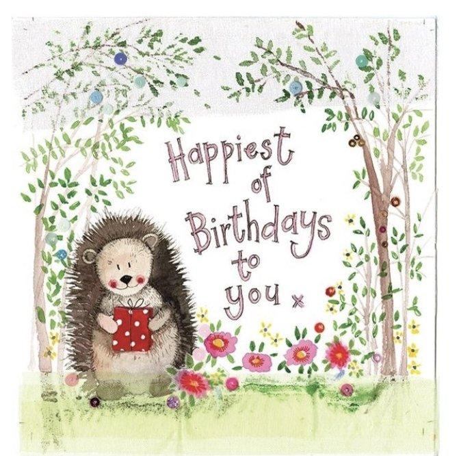 Birthday Card - Hedgehog - Lemon And Lavender Toronto