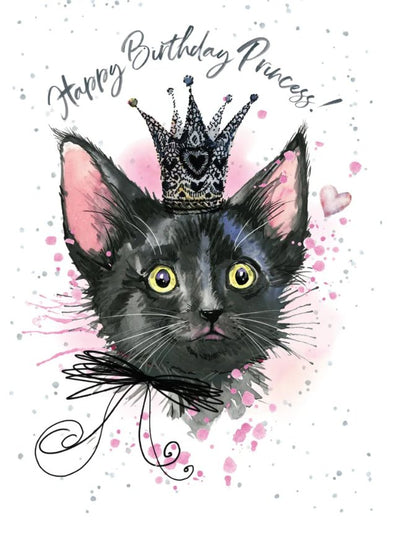 Birthday Princess Cat Bday Card - Lemon And Lavender Toronto