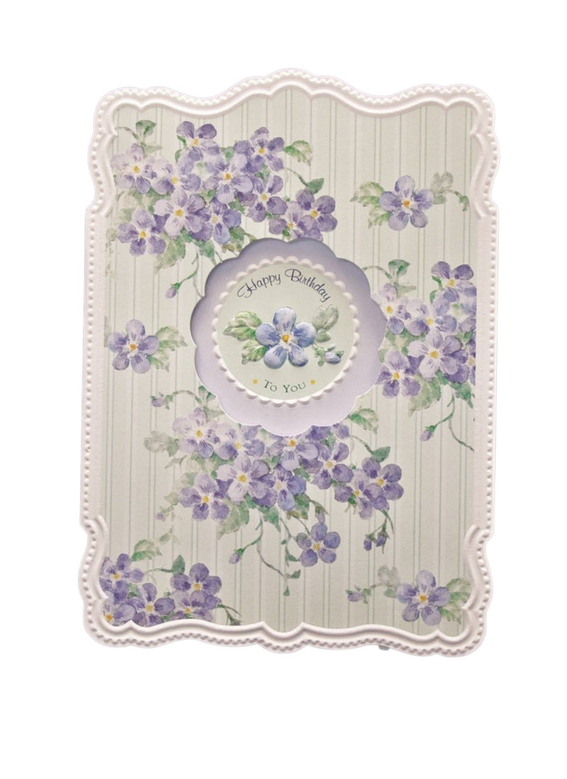 Birthday Violets - Card - Lemon And Lavender Toronto