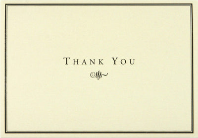 Black and Cream Thank you Boxed Cards - Lemon And Lavender Toronto