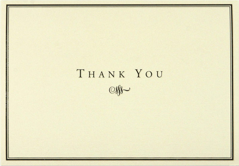 Black and Cream Thank you Boxed Cards - Lemon And Lavender Toronto