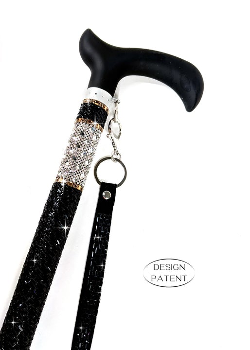 💎 Black & Gold & Crystal Swirl Sugar Cane - Lemon And Lavender Toronto