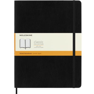 Black Ruled Notebook XL Soft Cover - Lemon And Lavender Toronto