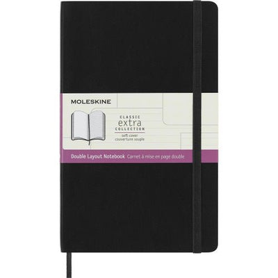 Black Soft Cover Double Layout Notebook - Lemon And Lavender Toronto