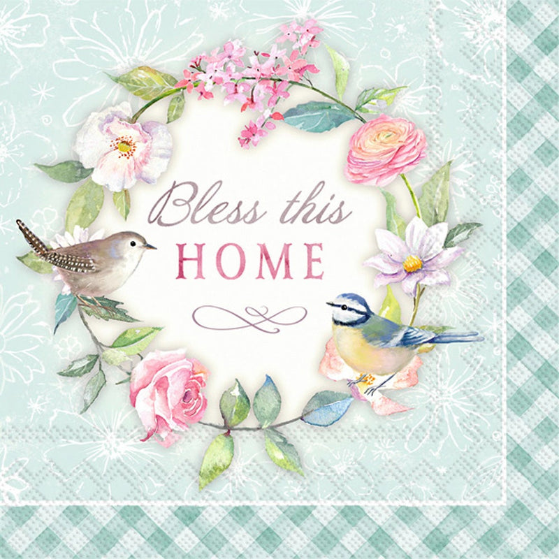 Bless this Home - Luncheon Napkins - Lemon And Lavender Toronto