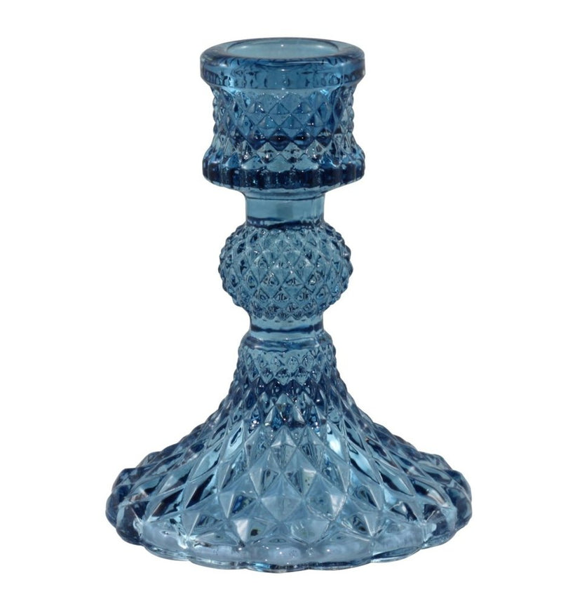 Blue Candlestick Holder - Lemon And Lavender Toronto