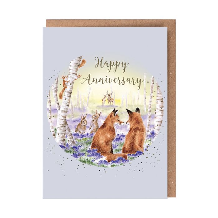 Bluebell Woods Fox Anniversary Card - Lemon And Lavender Toronto