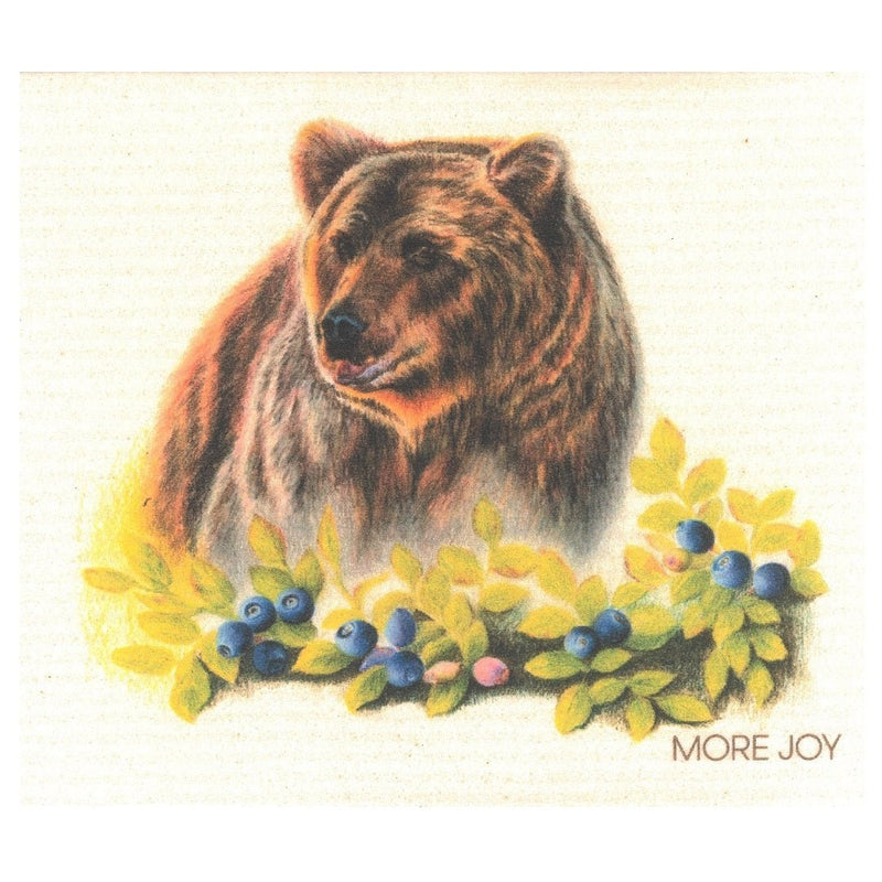 Blueberry Bear - 1 Swedish Dish Cloth - Lemon And Lavender Toronto