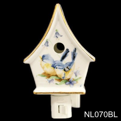 Bluebirds Birdhouse Style Nightlight - Lemon And Lavender Toronto