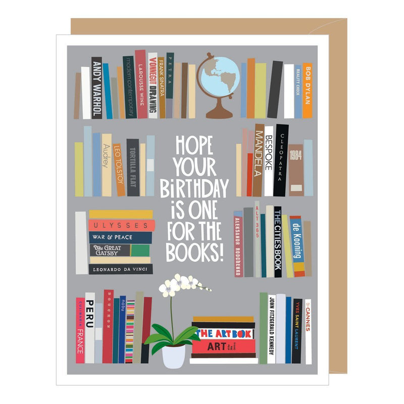 Bookshelf - Birthday Card - Lemon And Lavender Toronto