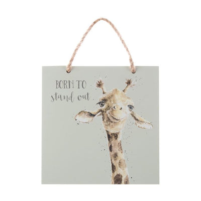 Born to Stand Out Giraffe Wooden Plaque - Lemon And Lavender Toronto