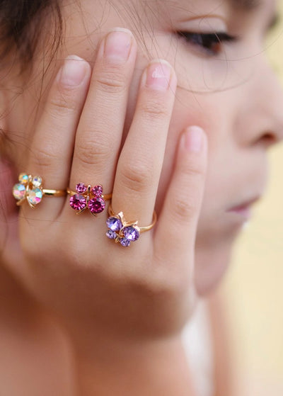 Boutique Butterfly Gem Rings, 3pcs - Lemon And Lavender Toronto