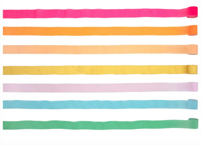 Bright Crepe Party Streamers - Lemon And Lavender Toronto