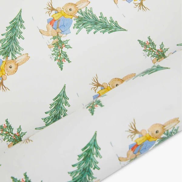 Bringing Home The Christmas Tree PETER RABBIT Gift Wrap Roll - Lemon And Lavender Toronto