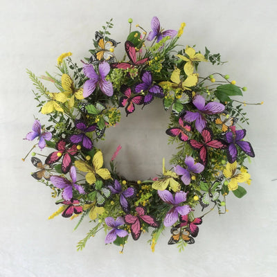 Butterflies and Foliage Wreath - Lemon And Lavender Toronto