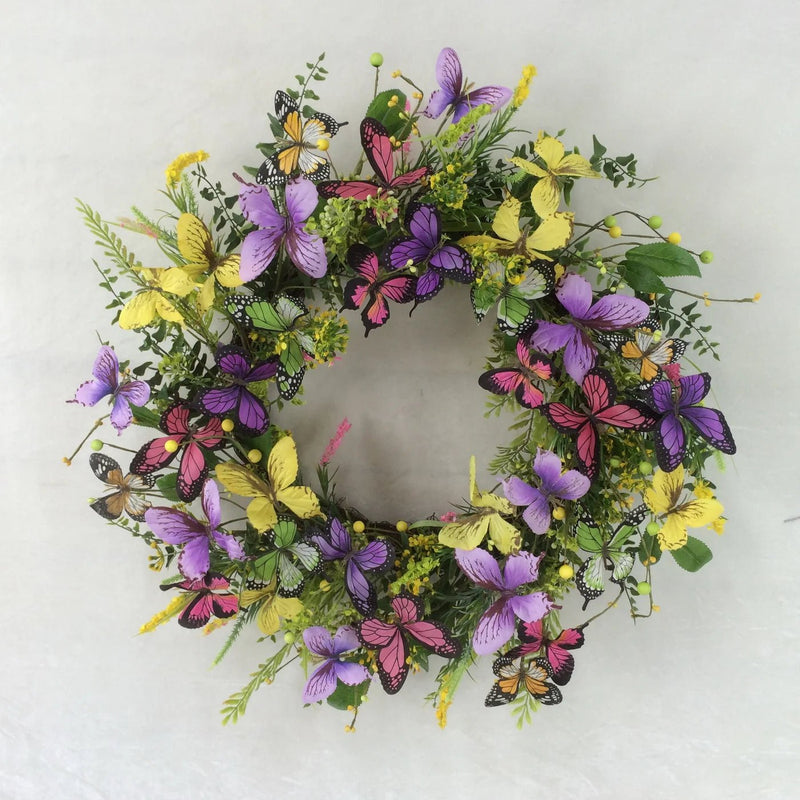 Butterflies and Foliage Wreath - Lemon And Lavender Toronto