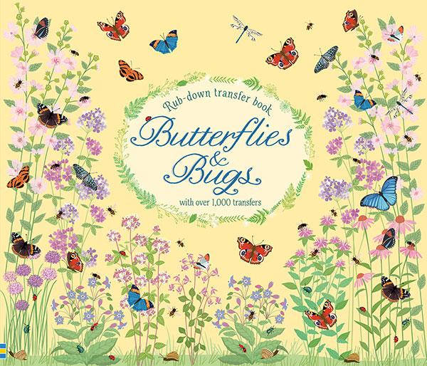 Butterflies & Bugs Rub Down Transfer - Usborne Book - Lemon And Lavender Toronto