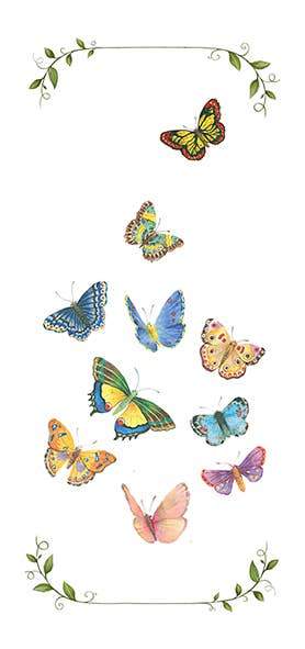 Butterflies -Pretty Cotton Flour Sack Tea Towel - Lemon And Lavender Toronto