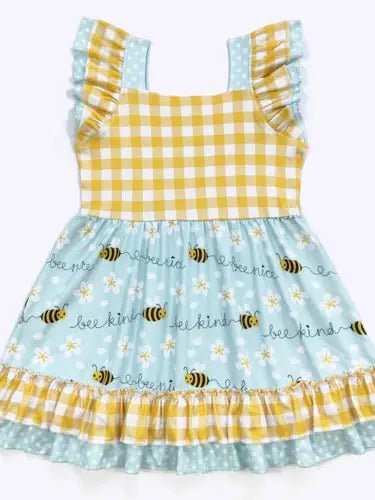 Buzzing Bee 🐝 Girls Dress - Lemon And Lavender Toronto