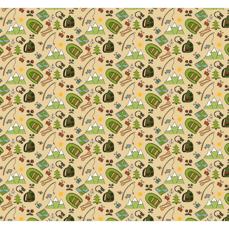 Camping/ Rafting /Hiking /Outdoor Gift Wrapping Paper - Lemon And Lavender Toronto