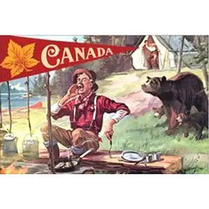 Canada Bear Postcard - Lemon And Lavender Toronto