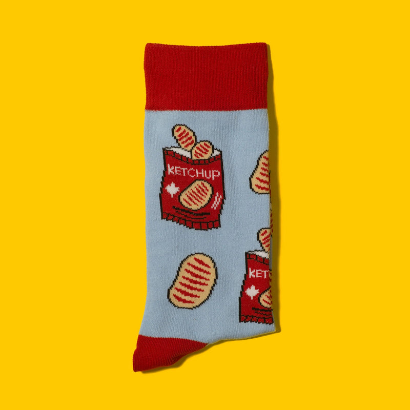 Canadian Ketchup Chips Socks-Unisex - Lemon And Lavender Toronto