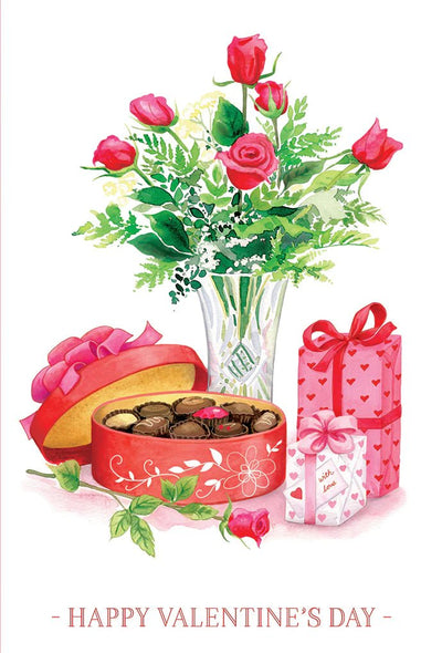 Candy & Flowers Valentine's Card - Lemon And Lavender Toronto