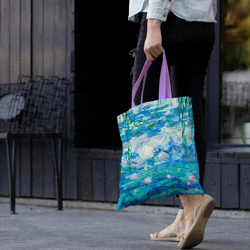 Canvas Tote-Monet Nympheas - Lemon And Lavender Toronto