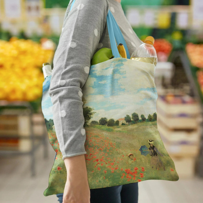 Canvas Tote-Monet Poppy Field - Lemon And Lavender Toronto