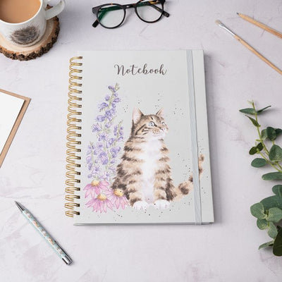 Cat Notebook - Whiskers and Wild Flowers - Lemon And Lavender Toronto