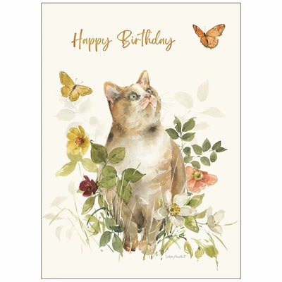 Cat with Butterflies - Birthday Card - Lemon And Lavender Toronto