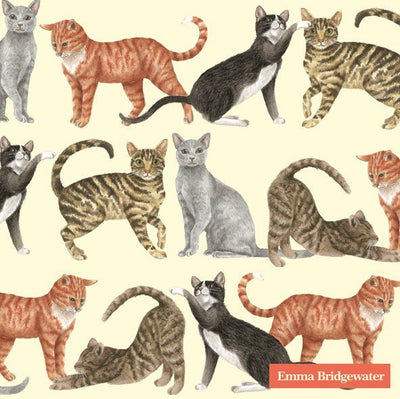 Cats with Light Blue Background Luncheon Napkins - Lemon And Lavender Toronto