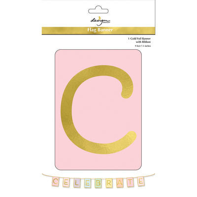 Celebrate Pastel Flag Banner - Lemon And Lavender Toronto