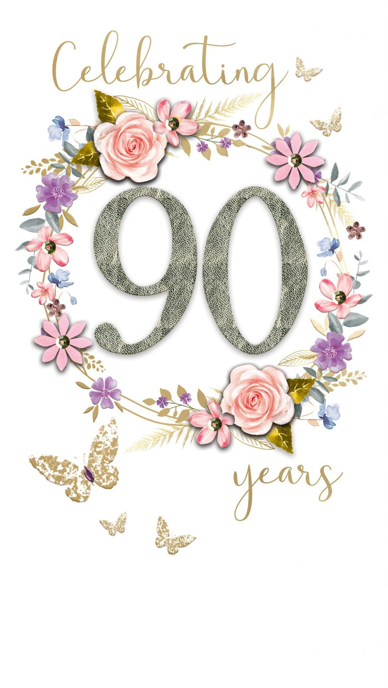 Celebrating 90 Birthday Card - Lemon And Lavender Toronto