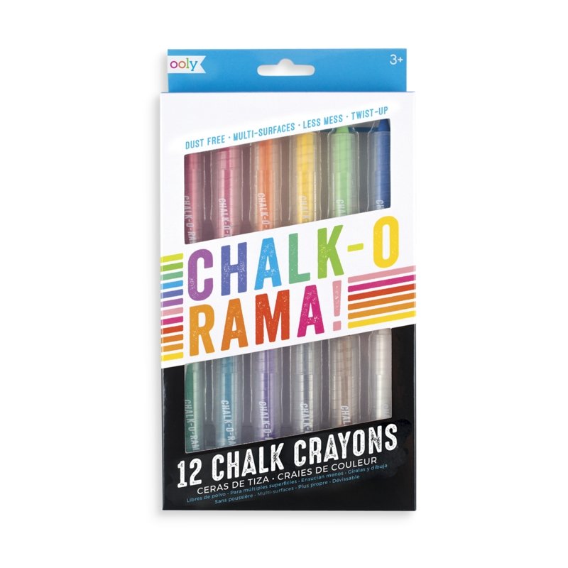Chalk-O-Rama Dustless Chalk Sticks - Set of 12 - OOLY - Lemon And Lavender Toronto