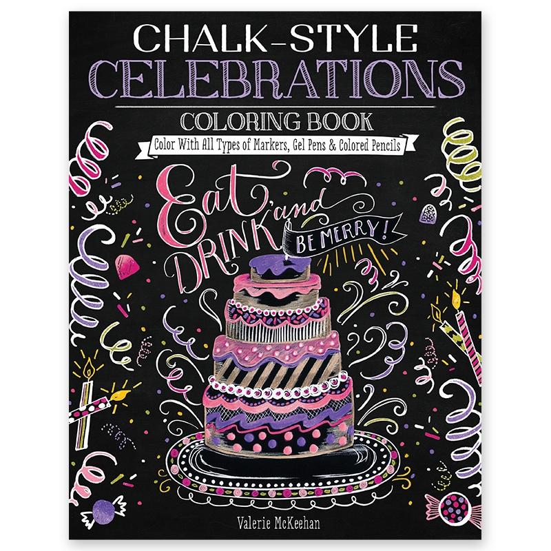 Chalk-Style Celebrations Colouring Book - Lemon And Lavender Toronto