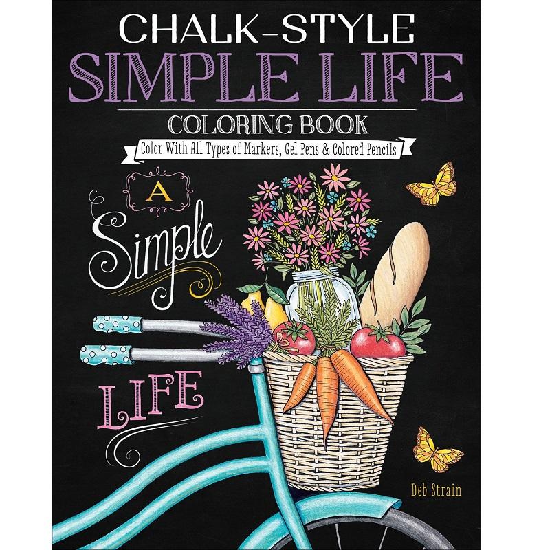Chalk-Style Simple Life Colouring Book - Lemon And Lavender Toronto