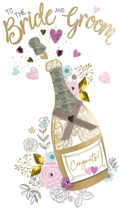 Champagne – To the bride and groom Card - Lemon And Lavender Toronto