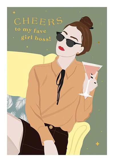 Cheers to my fave girl boss! Card - Lemon And Lavender Toronto