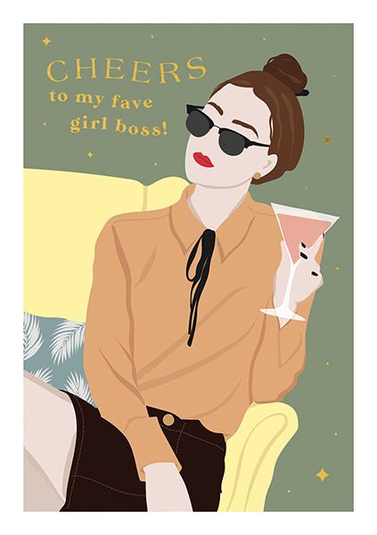 Cheers to my fave girl boss! Card - Lemon And Lavender Toronto