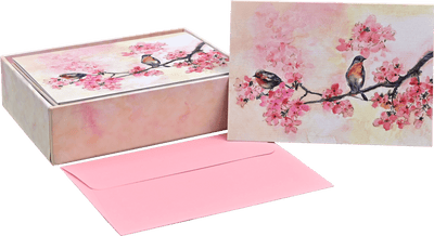 CHERRY BLOSSOMS IN SPRING NOTE CARDS - Lemon And Lavender Toronto