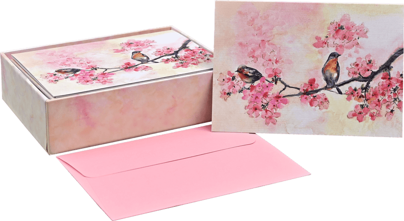 CHERRY BLOSSOMS IN SPRING NOTE CARDS - Lemon And Lavender Toronto