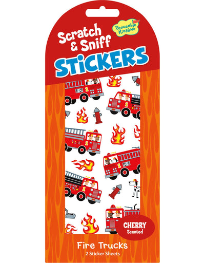 Cherry Fire Trucks Scratch & Sniff Stickers - Lemon And Lavender Toronto