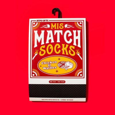Chicken & Waffles Matchbook Socks - Lemon And Lavender Toronto