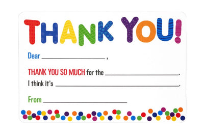 Children's Fill in Thank you Cards ( 20 pack) - Lemon And Lavender Toronto
