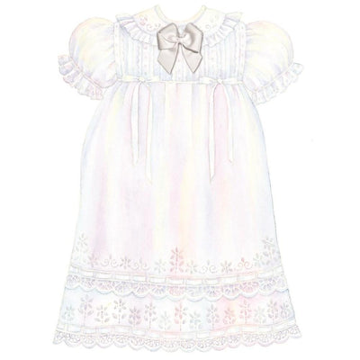 Christening Gown Card - Lemon And Lavender Toronto