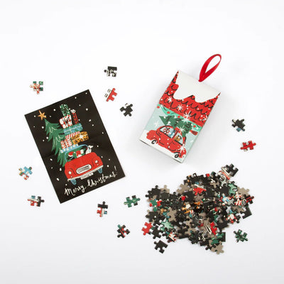 Christmas Car 130 Piece Jigsaw Puzzle Ornament - Lemon And Lavender Toronto