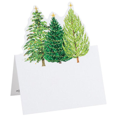 Christmas Trees with Lights Die-Cut Place Cards - 8 Per Package - Lemon And Lavender Toronto